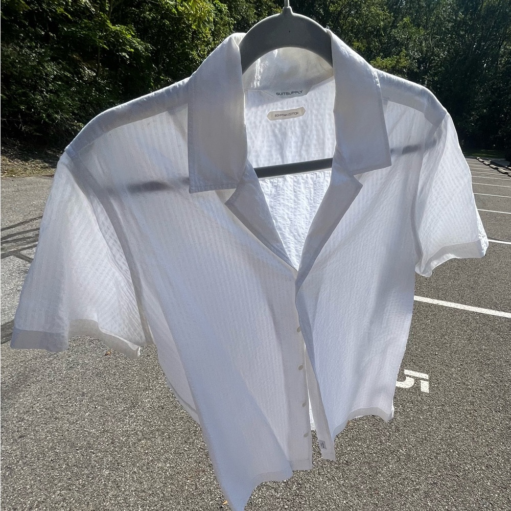 Suitsupply White Casual Button Down Shirt